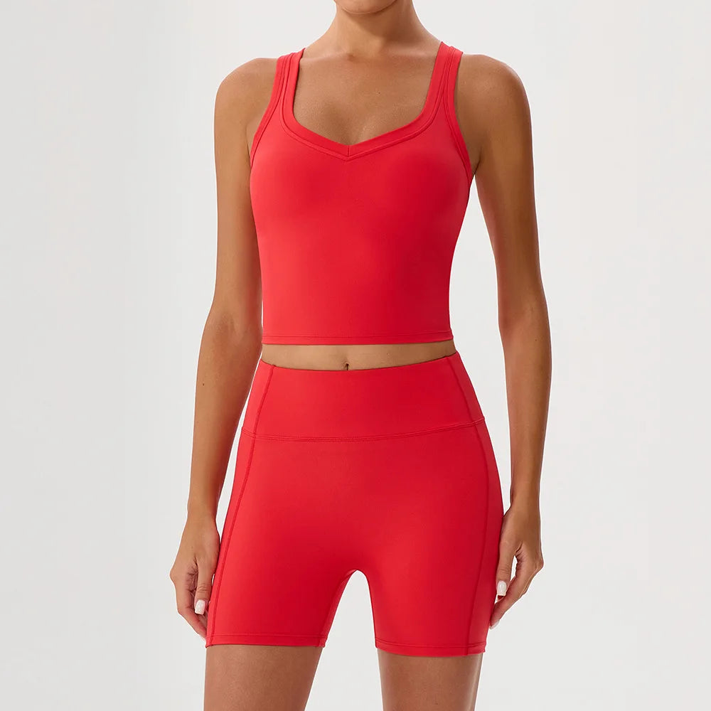 2 Piece Sport Suit for Women Workout Outfits Yoga Clothing Sportswear