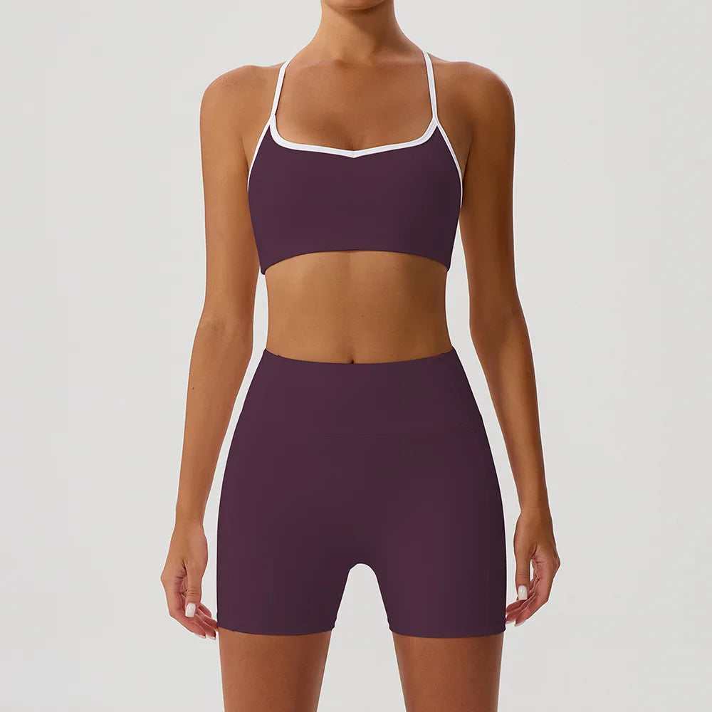 2 Piece Sport Suit for Women Workout Outfits Yoga Clothing Sportswear