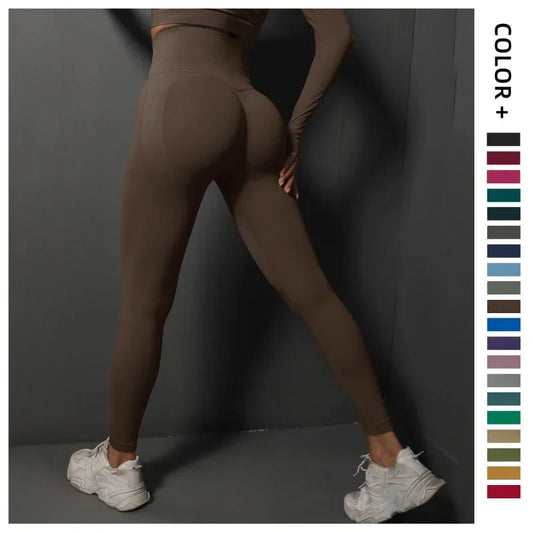 Women Sport High Waist Leggings Seamless Slim Leggings Gym Workout Female Tights High Elastic Butt Liftting Yoga Fitness Pants