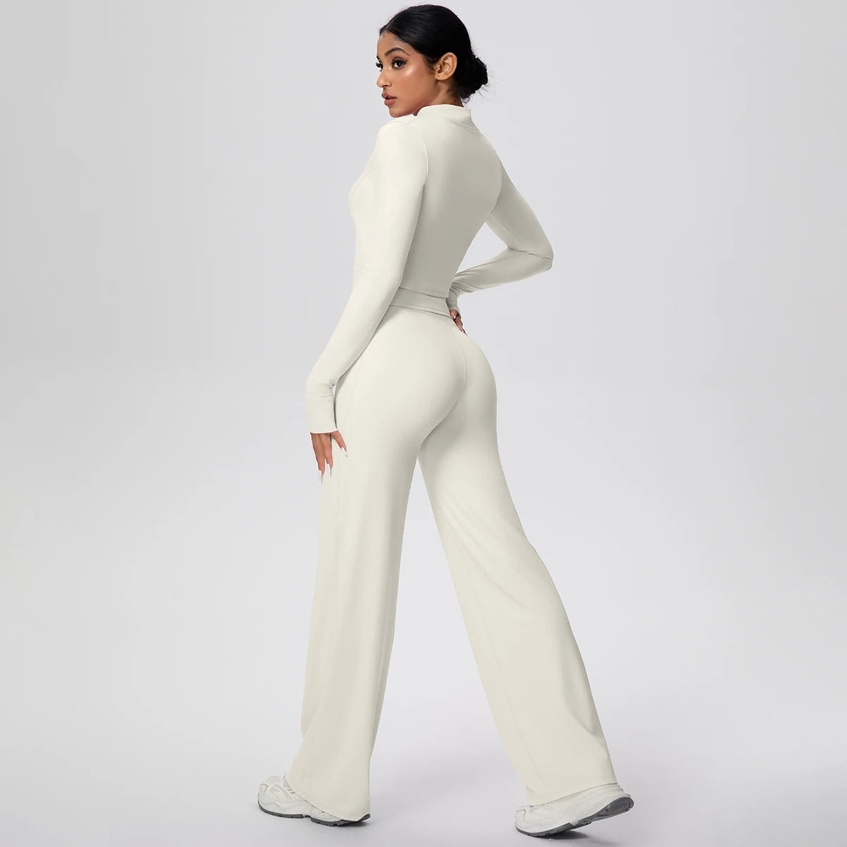 3pcs/set Yoga Gym Sports Set Yoga Three Piece Set Female Sportswear High Strength Training Scrunch Yoga Suit Solid Zipper Jacket