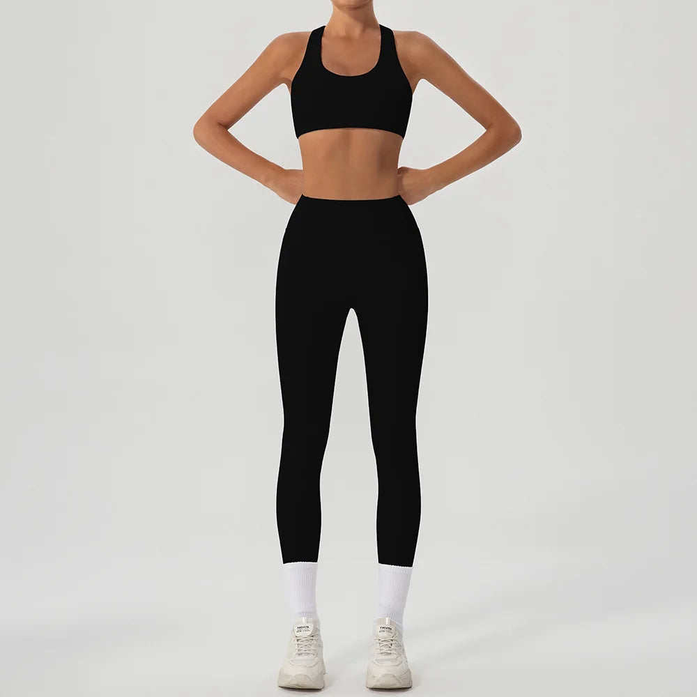 2 Piece Sport Suit for Women Workout Outfits Yoga Clothing Sportswear