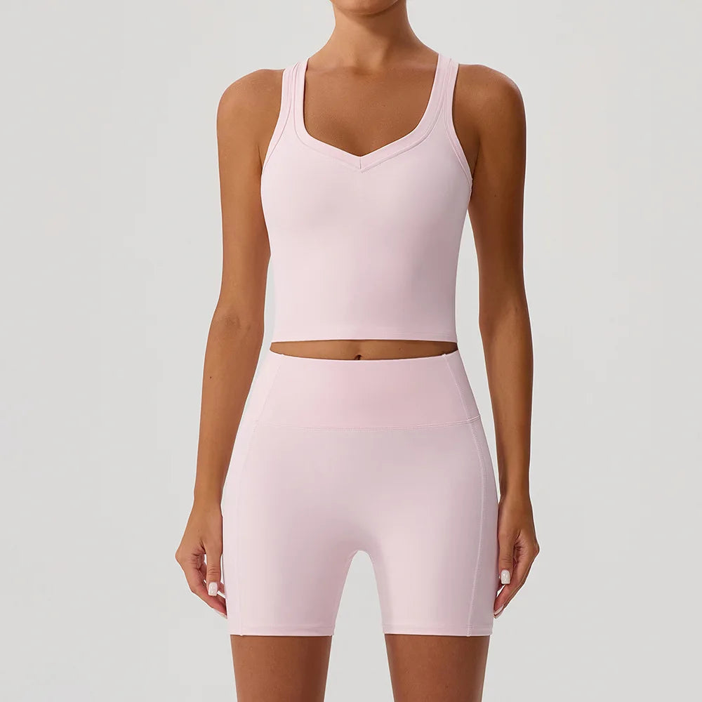 2 Piece Sport Suit for Women Workout Outfits Yoga Clothing Sportswear