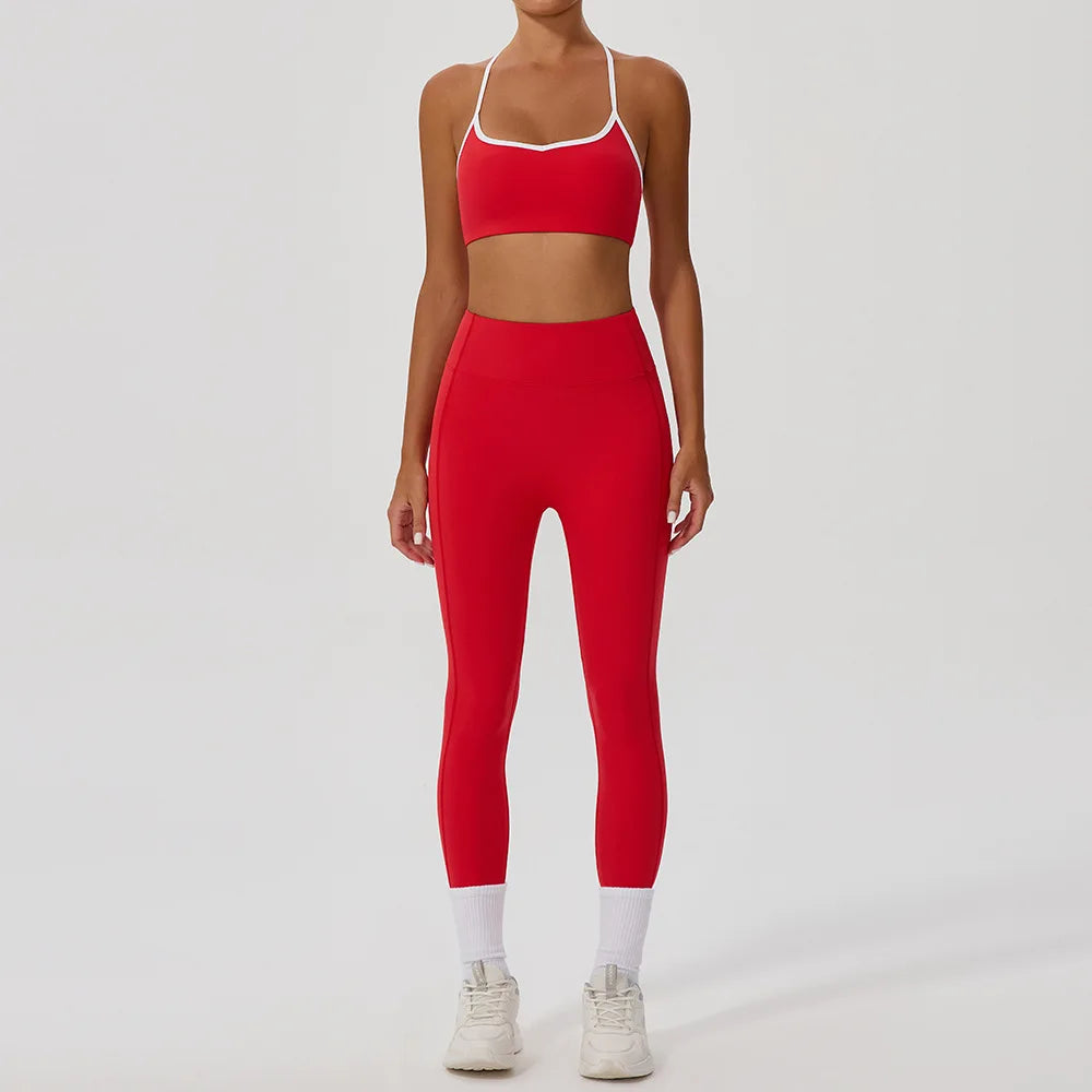 2 Piece Sport Suit for Women Workout Outfits Yoga Clothing Sportswear