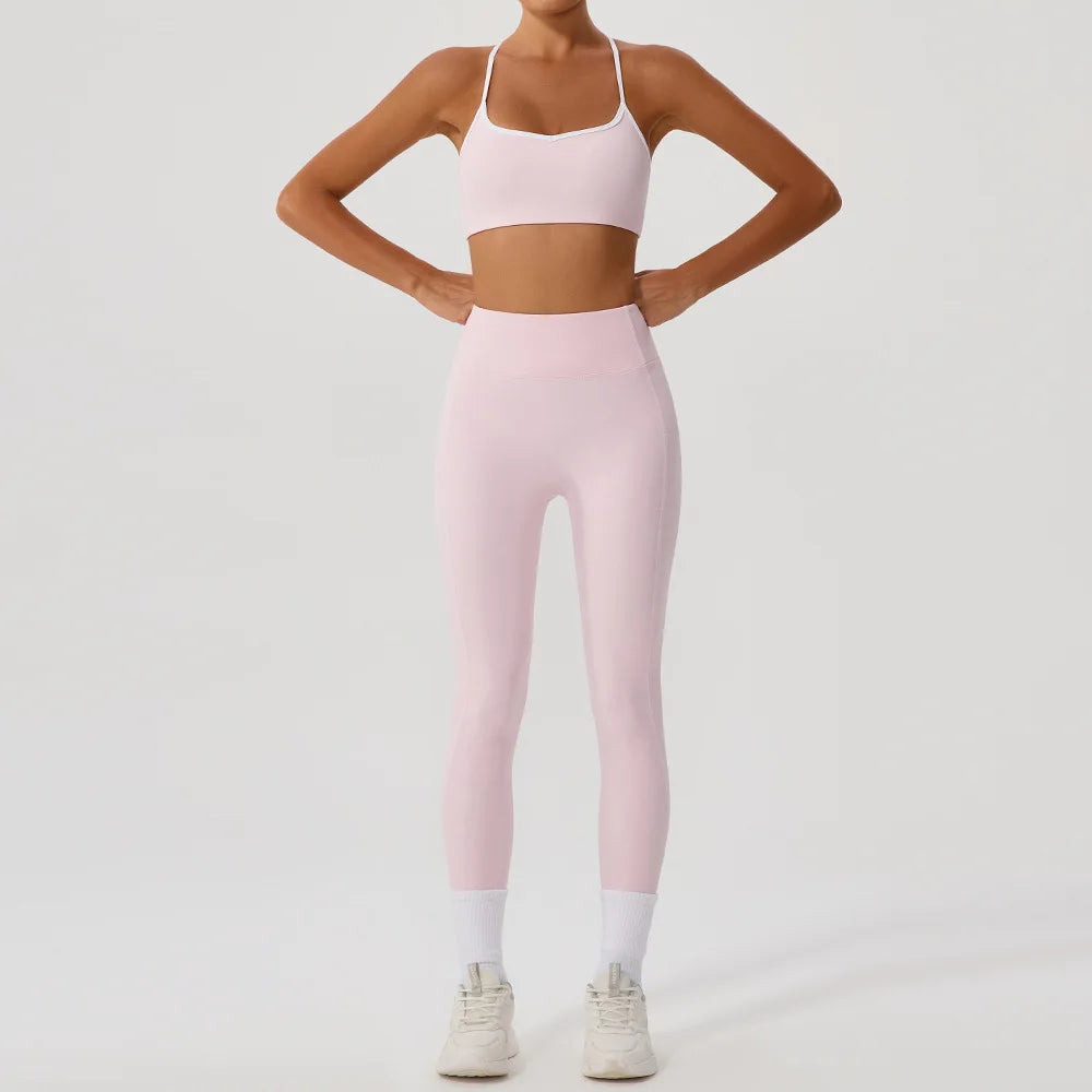 2 Piece Sport Suit for Women Workout Outfits Yoga Clothing Sportswear