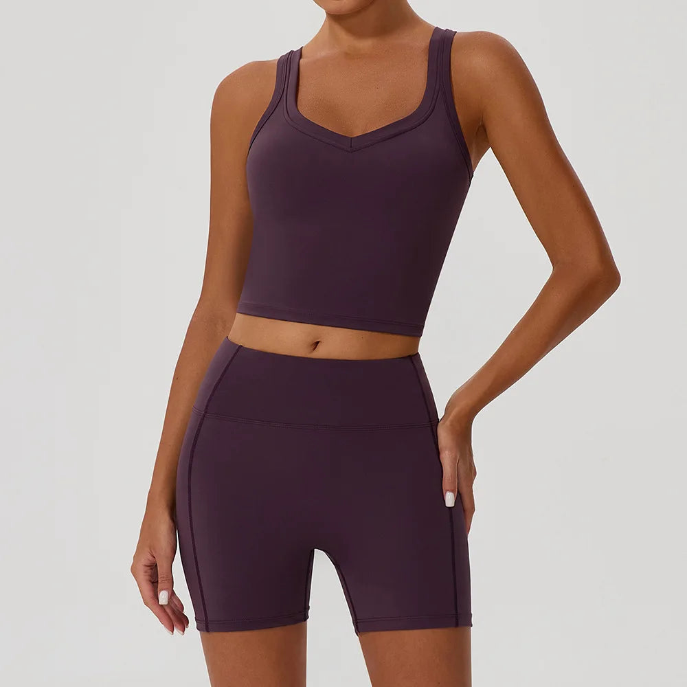 2 Piece Sport Suit for Women Workout Outfits Yoga Clothing Sportswear