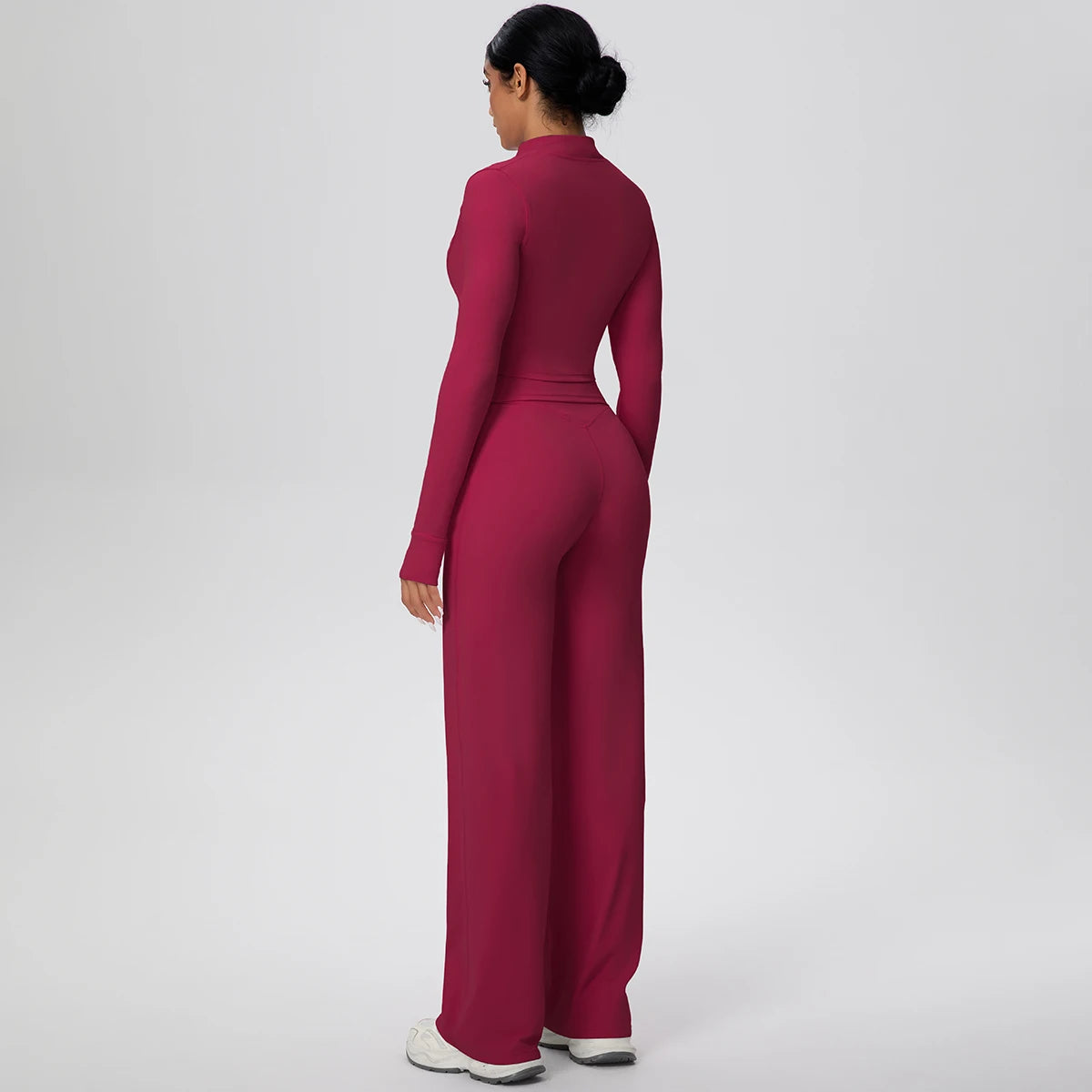 3pcs/set Yoga Gym Sports Set Yoga Three Piece Set Female Sportswear High Strength Training Scrunch Yoga Suit Solid Zipper Jacket