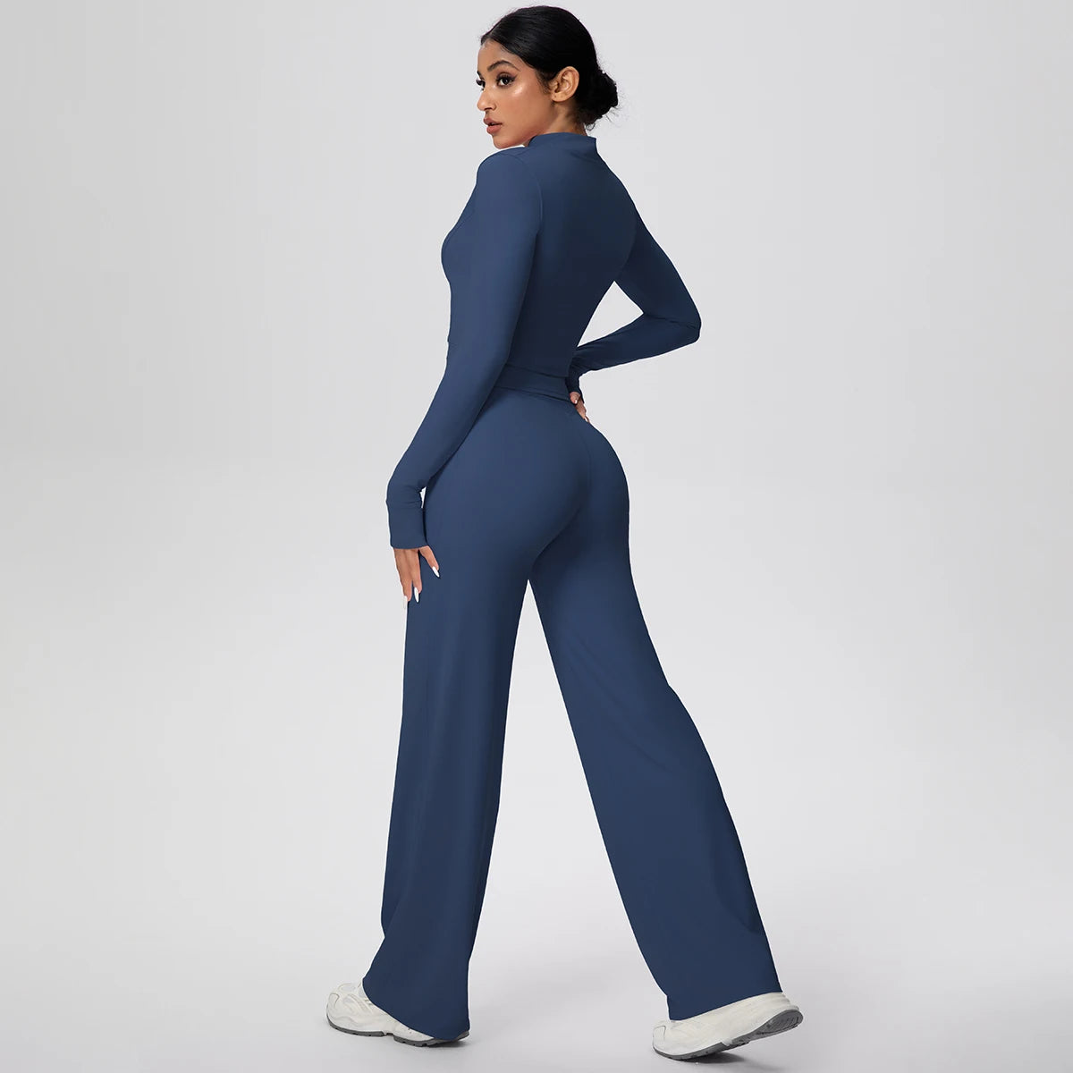 3pcs/set Yoga Gym Sports Set Yoga Three Piece Set Female Sportswear High Strength Training Scrunch Yoga Suit Solid Zipper Jacket