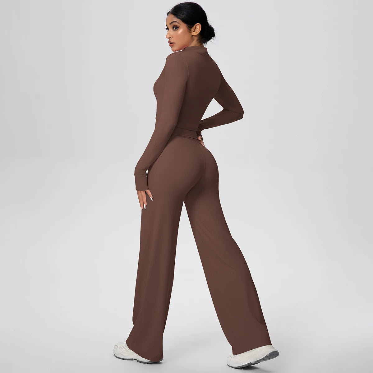 3pcs/set Yoga Gym Sports Set Yoga Three Piece Set Female Sportswear High Strength Training Scrunch Yoga Suit Solid Zipper Jacket