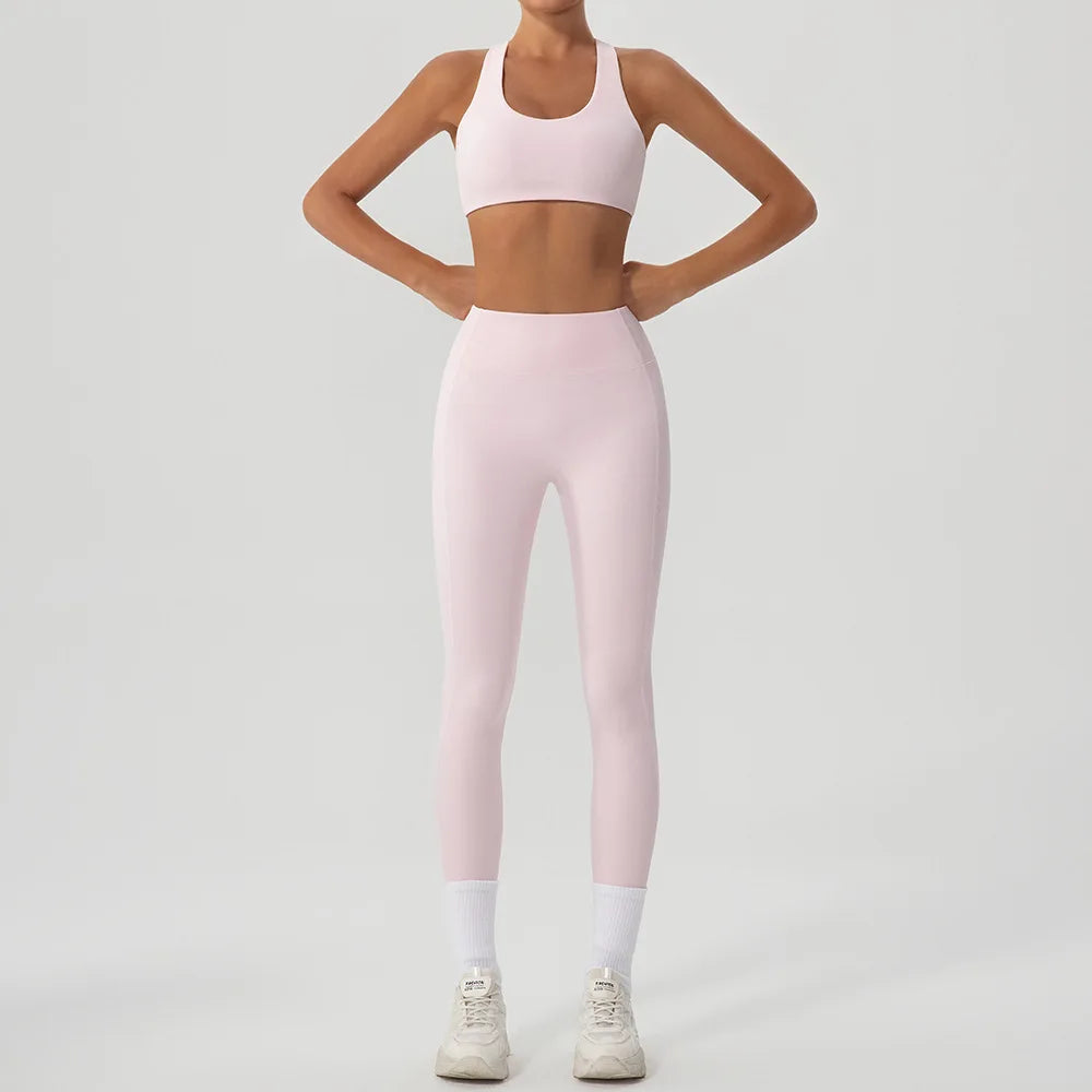 2 Piece Sport Suit for Women Workout Outfits Yoga Clothing Sportswear