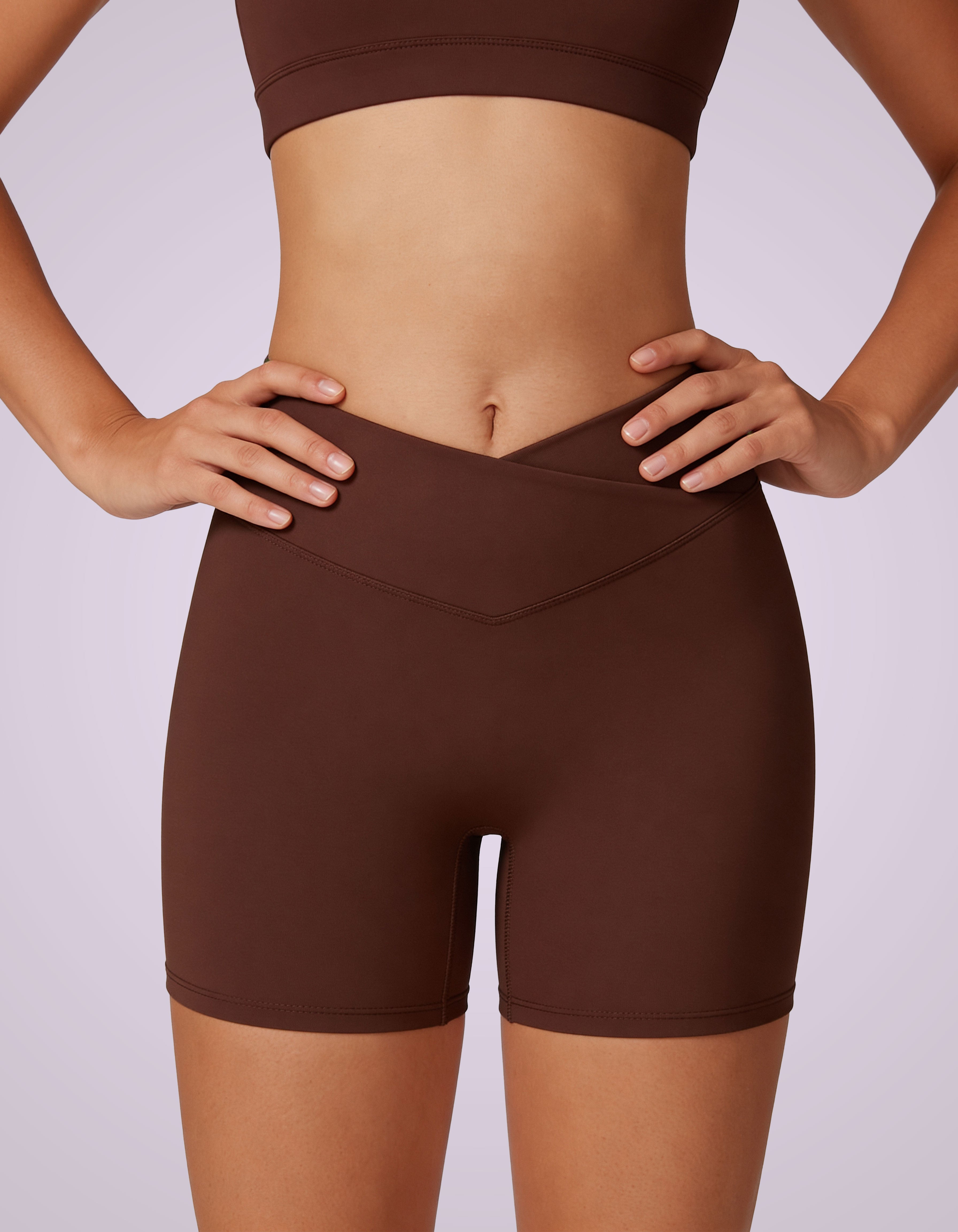 Women's High-Waist Cross-Front Biker Shorts